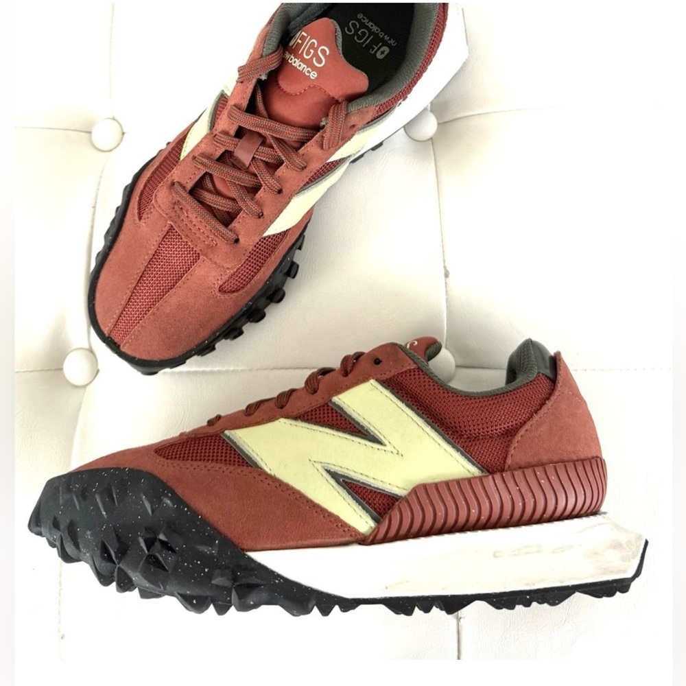 Figs New Balance Red and Green Sneakers